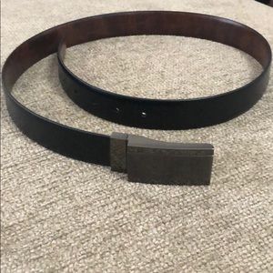 Reversible leather belt (black and brown)